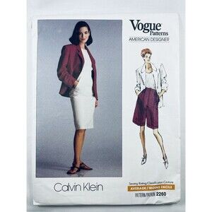 Vogue 2260 Calvin Klein Pattern 2260 Skirt Blazer Suit Pattern Sz 6-10 UNCUT